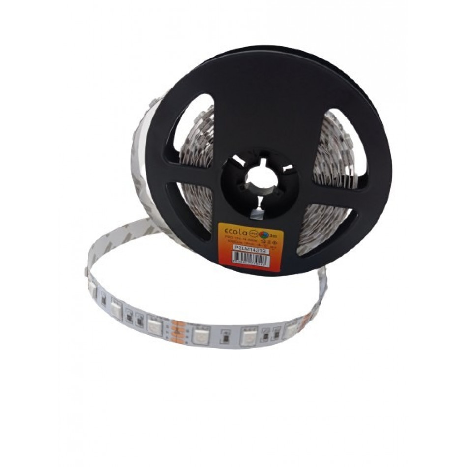 Лента светодиодная Ecola LED strip PRO 14.4W/m 12V IP20 10mm 60Led/m RGB  разноцветная 3 м. P2LM1431B купить в интернет-магазине 